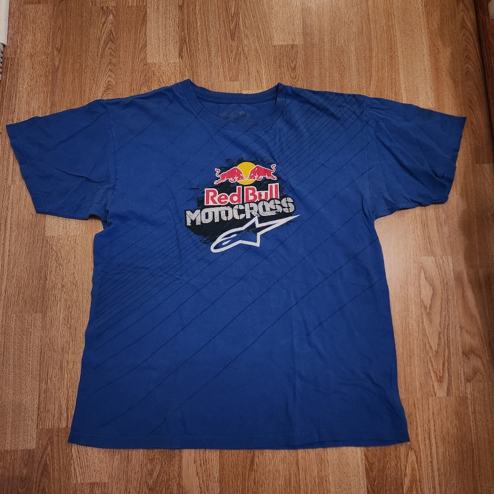 Alpinestars x Red Bull Motorcross Cotton Shortsleeve T-Shirt Blue Large
